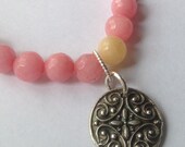 Ruby gemstone and fine silver bracelet