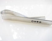Personalized Tie Clip - Hand Stamped Aluminum - Customizable