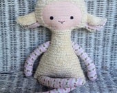 Shabby Chic Floral Stripes Lovey Lamb