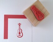 Acoustic Guitar Rubber Stamp