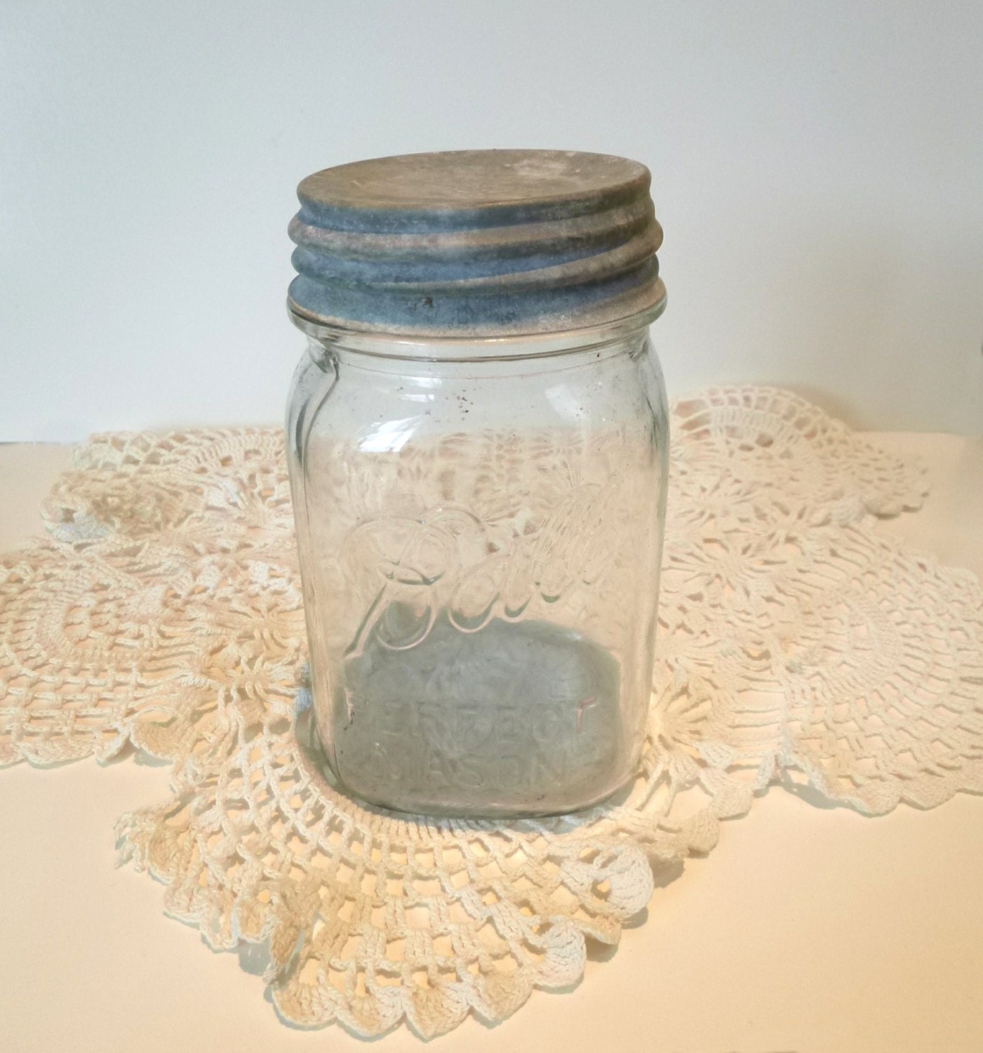 vintage Ball Jar with zinc lid