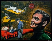 CLARK GABLE Signed CANVAS by David Russell Talbott