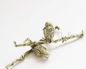 4pcs Antique Brass Tone Base Metal Links-Bird 60x23mm (22141Z-P-227B)