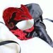 RESERVED - Pair of Custom Masquerade Steampunk Goblin Masks in Black and Red