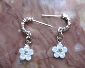 Sweet Petite ... cz stud earrings, short dangle