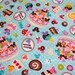 Disney Cartoon Mickey and  Minnie Mouse  Print Japanese fabric