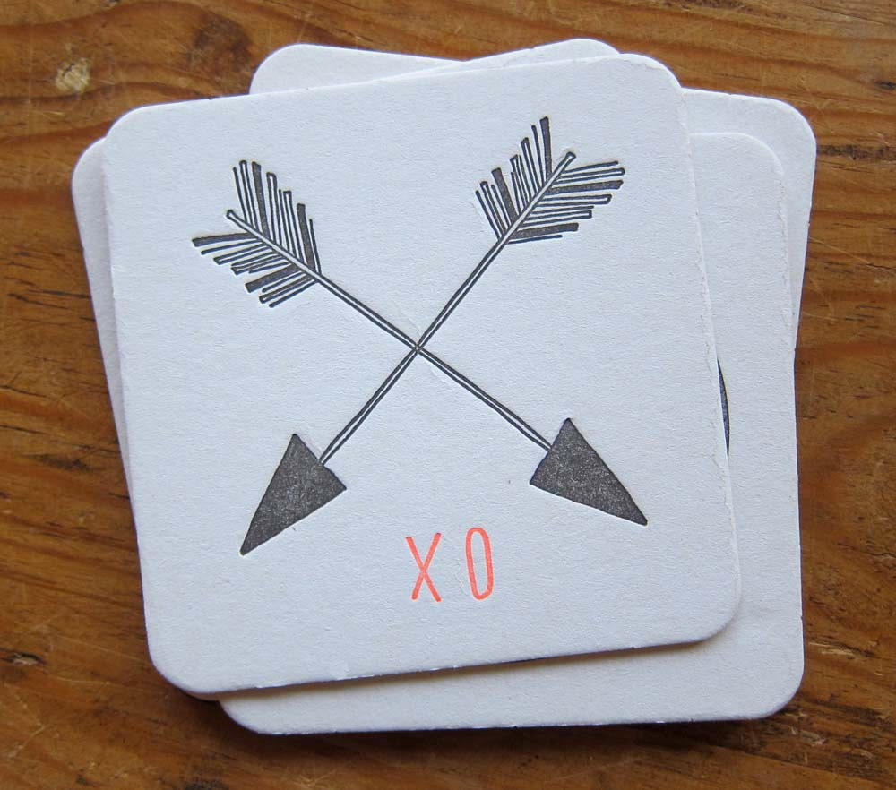 SALE letterpress coasters
