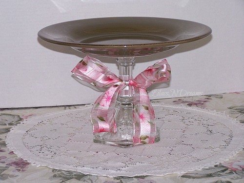 Green Cake Cupcake Stand Dessert Pedestal Glass Stand