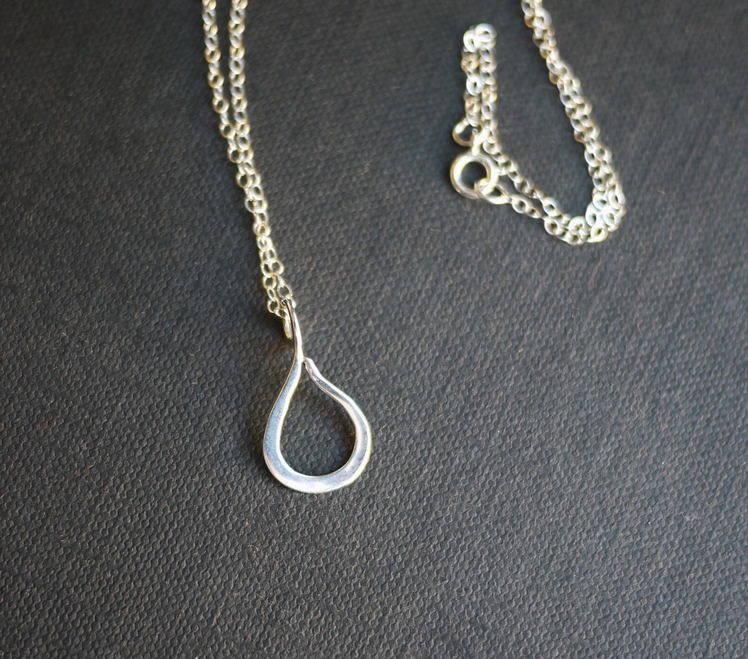 Drew- Fine Silver Blood Drop Necklace- Leukemia & Lymphoma Society Fundraiser by I Heart This Jewelry