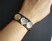 Sterling Silver  Charm Wrap Around Bracelet  by I Heart This Jewelry