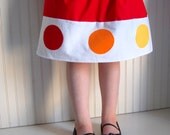 Paint Palette Skirt in Red - Sizes 2T, 3, 4, 5, 6, 7