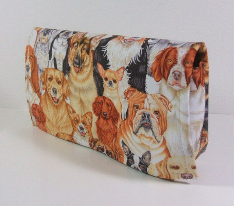 Fabric Coupon Organizer Dogs