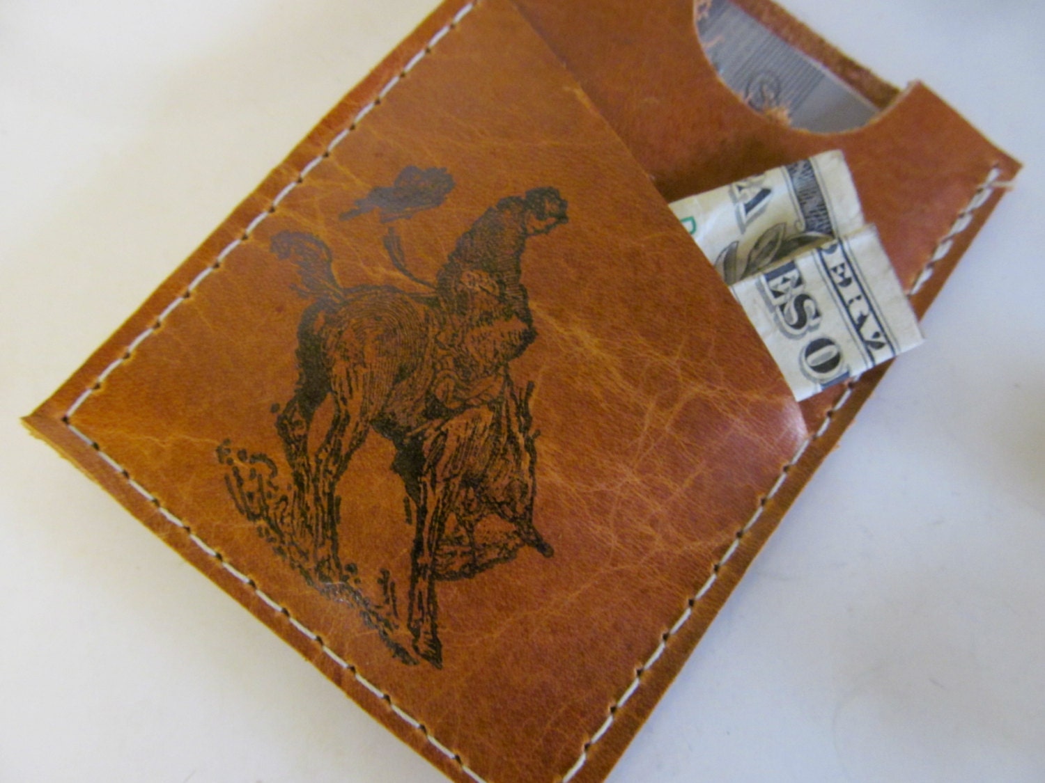 Slim Card Wallet with Pocket Custom Free Personalization