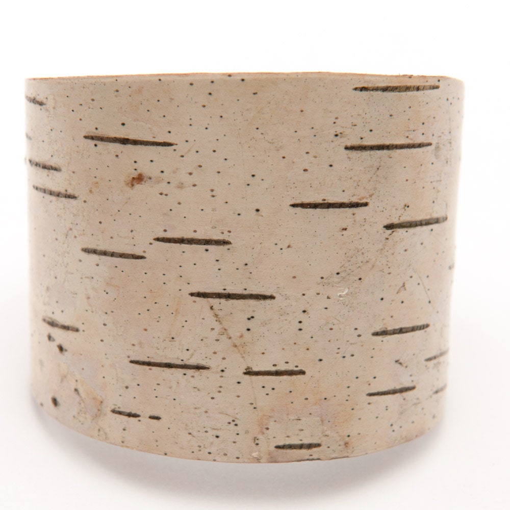 Birch bark cuff bracelet, The chunky