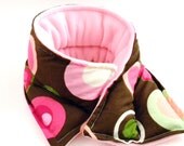 Rice Flax Seed Heat Pad, Microwave Hot Cold Pack, Heated Bag for Neck, Heating Therapy Neck Wrap, pink brown