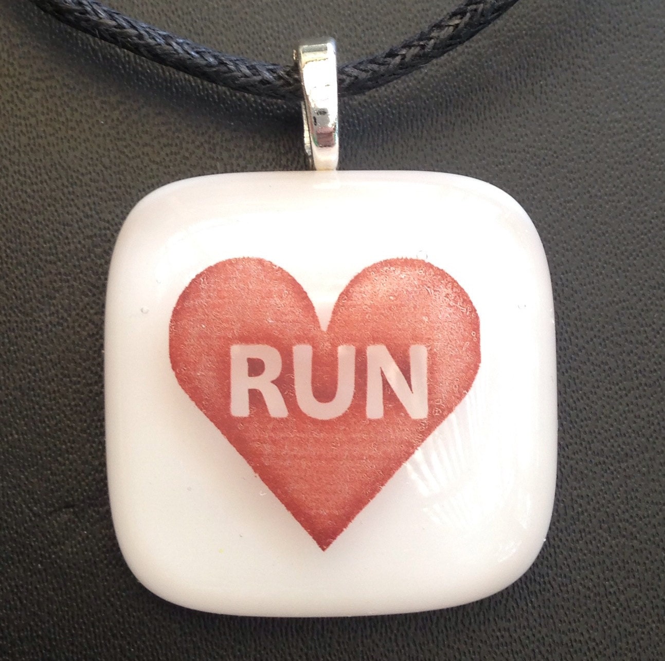 Running pendant - jewelry- Love to Run necklace - marathon- proceeds through 05-31-13 donated to The One Fund - Choose favorite color