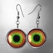 Colorful Fantasy Eyeballs Taxidermy Doll Eyes Silver Dangle Earrings 639-ERS