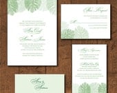 NEW - Palm Leaves Invitation Suite - SAMPLE