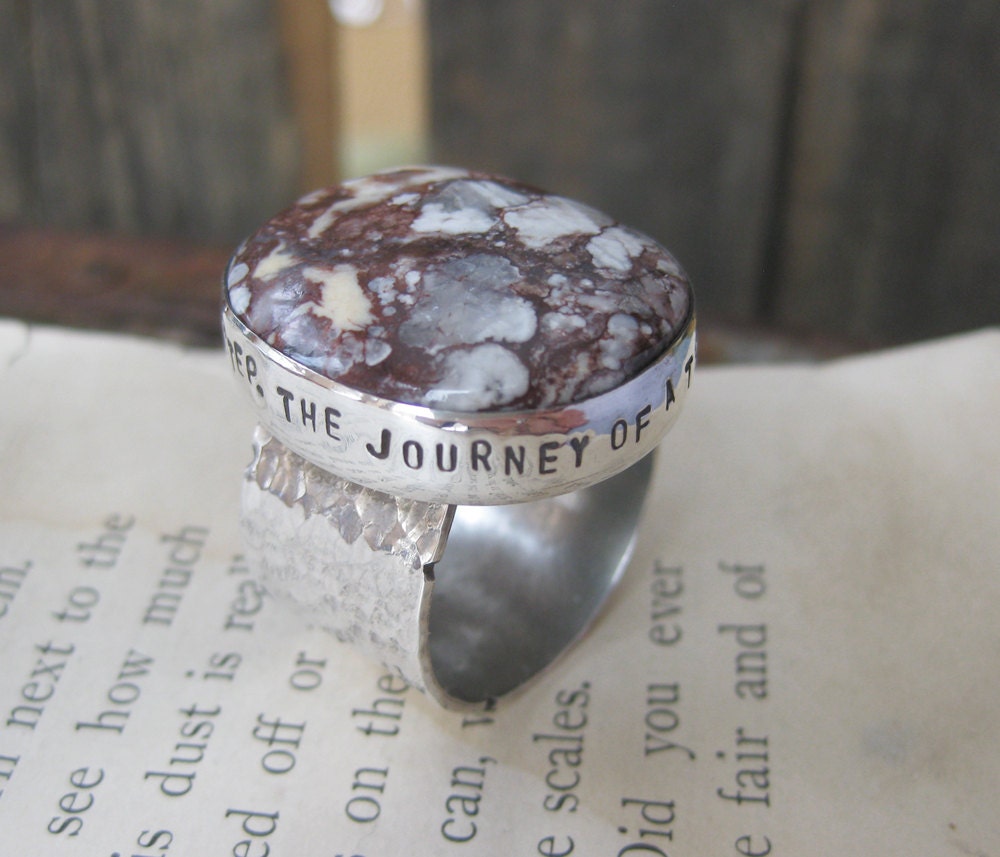 wildhorse sterling ring, size 9 1/2, The journey of a thousand miles begins with one step. -Lao Tzu