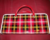 Vintage Japan Retro Girl Plaid Art Bag Mint