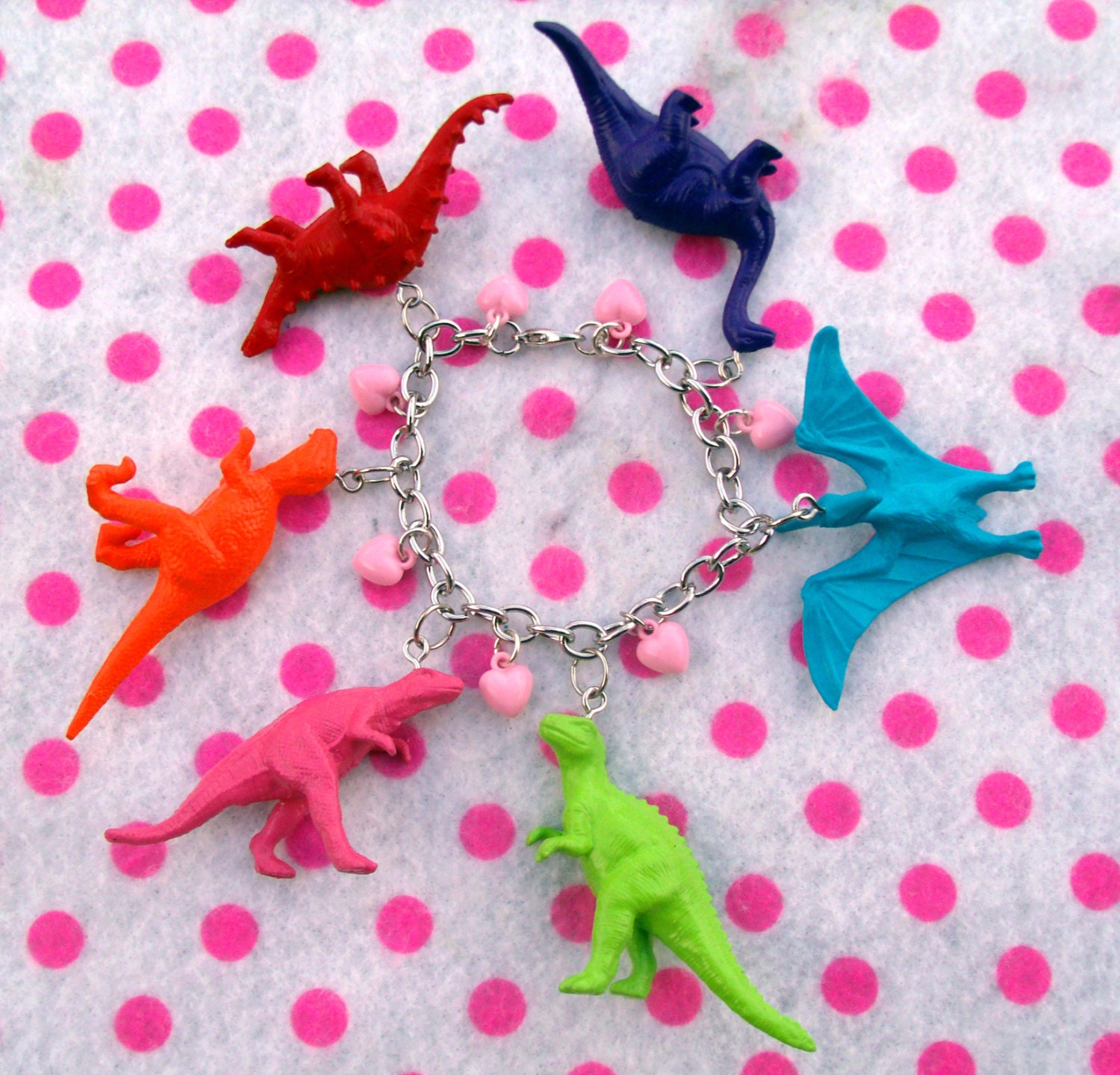 PRE ORDER Create Your Own Rainbow Dinosaur Charm Bracelet