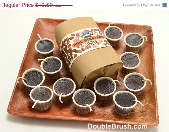 Fathers Day Gift Coffee Fire Starters 12 Piece Camp Fire Pit Camping Gift Happy Camper Camping Decor Camping Party Camping Gear Up Eco Easy