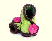 Knitting PATTERN BABY BOOTIES Shoes Slippers Baby Crossover Sandals Instant Download