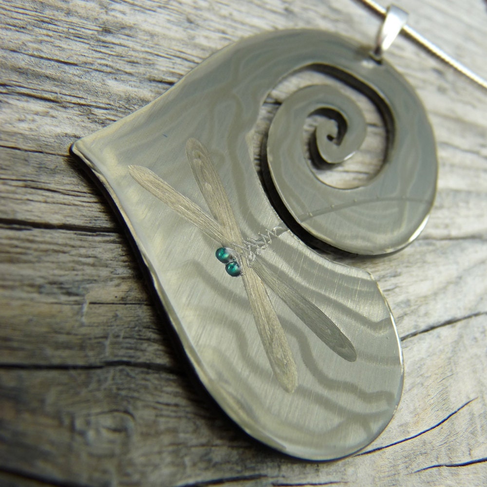 DRAGONFLY HEART NECKLACE by The Rave N Iron