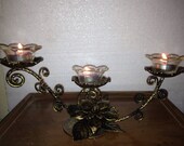 Vintage Handmade Flower Metal Candle Holder,Candlestick