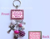 Proud Oilfield Wife Personalized Keychain for Wife Mother Sister Girlfriend