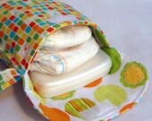 Diaper Wristlet in Savannah Bop elephants, rhinos, giraffes (see shop annc. for free shipping offer)