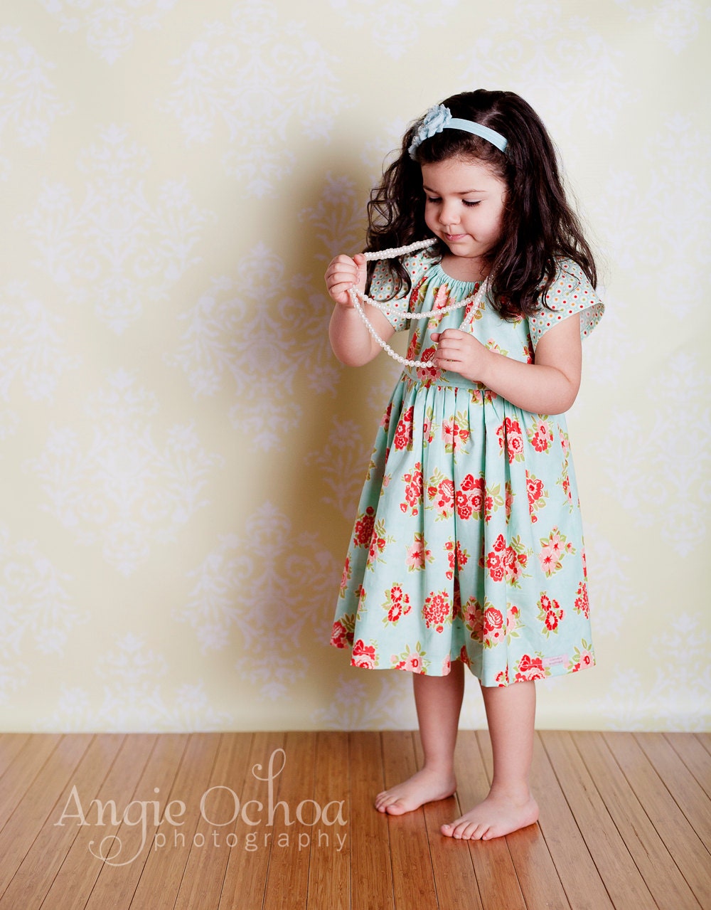 Girls Peasant Dress - Abigail Dress in Blueberry Marmalade - available sizes 1, 2, 3, 4, 5