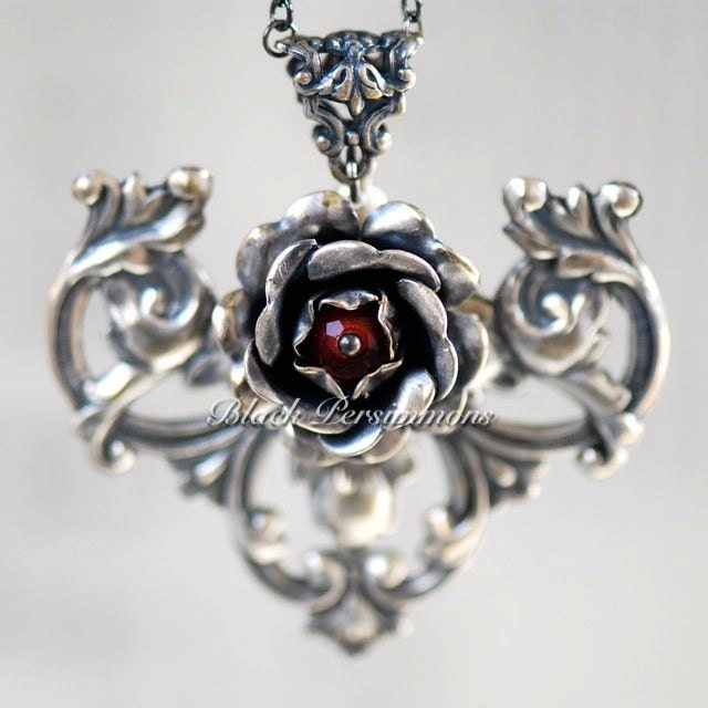 NEW - Queen Rutela Necklace - Soldered American Made Antique Sterling Silve Plated Brass