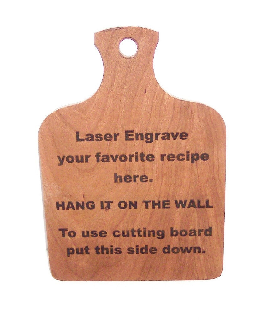 LASER "Your Favorite" Recipe on a Maple Cutting Board