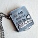 Personalized Book Necklace Sterling Silver - A little love story