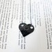 Black Lego Heart Necklace Pendant Custom Made for Valentine Valentine's Day Gift Geekery Retro Geek Nerd Fun