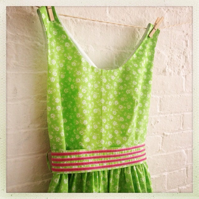 bright green tea dress