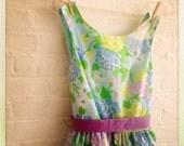 Blu Lila bloom...Tea Dress