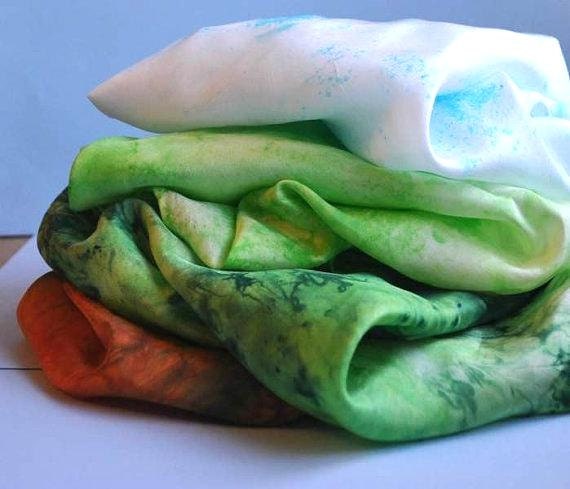 Play Silk - Waldof Toy - The ORIGINAL Variegated Four Seasons Playsilk Set (35" square) - Landscape PLay