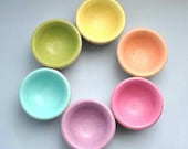 Montessori Toy - Wooden Toy, The ORIGINAL Pastel Wooden Sorting Bowls / Educational Waldorf Toys.