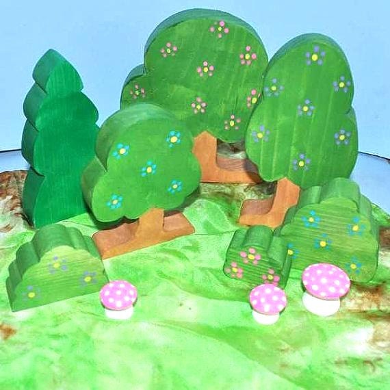 Waldorf Toy - Complete Spring Waldorf Nature Table Payset - Landscape Play / Wooden Toys