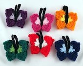 Hand Crochet Butterflies Set of 6
