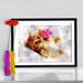 Art Cat Print poster  Mixed Media  art   on canvas -  giclee large print wall decor