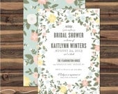 Printable Bridal Shower Invitation - DIY print at home party invite