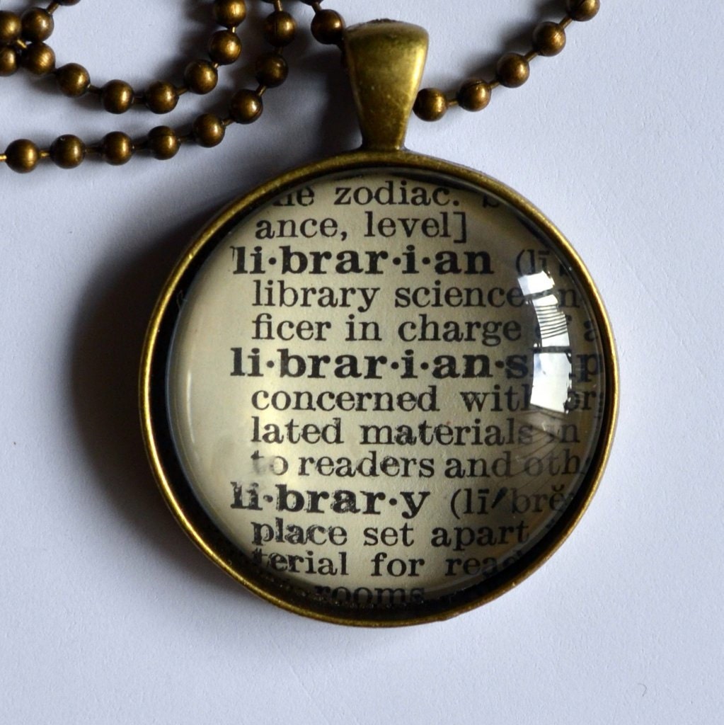 Librarian Dictionary Pendant