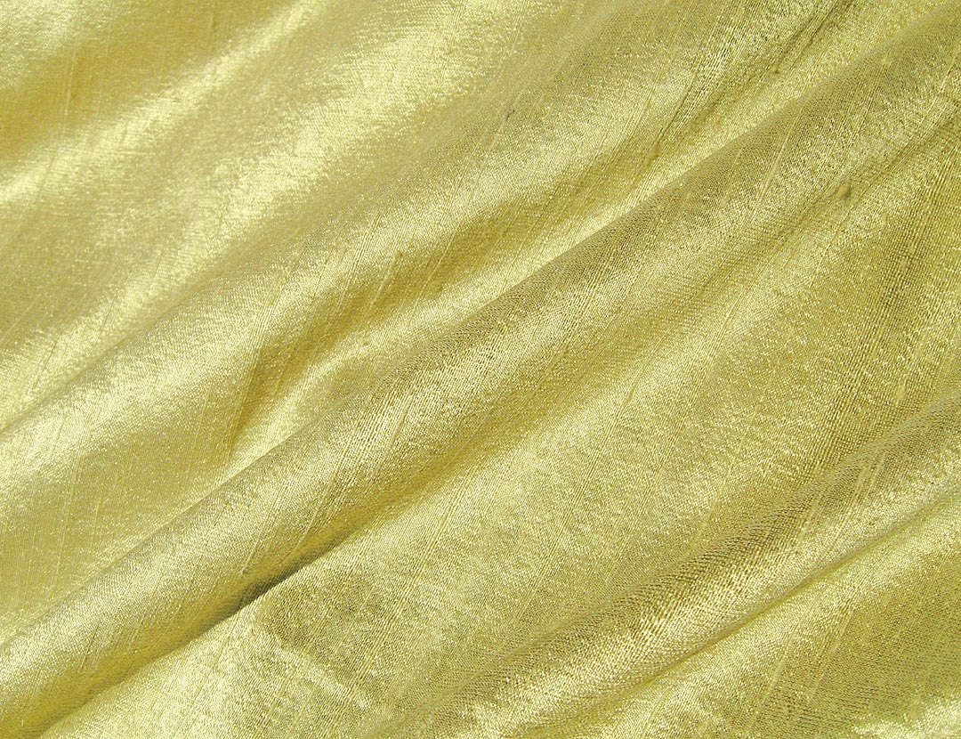Peridot Pearl Dupioni Silk Fabric 21 x 13