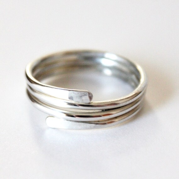 Unisex Wrap Ring - Sterling Silver - Custom Made - Everyday Ring