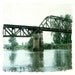 railroad bridge - emulsion lift, polaroid photograph, single print only, original
