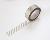Gold metallic diagonal stripe washi tape, Japanese masking tape, craft supply