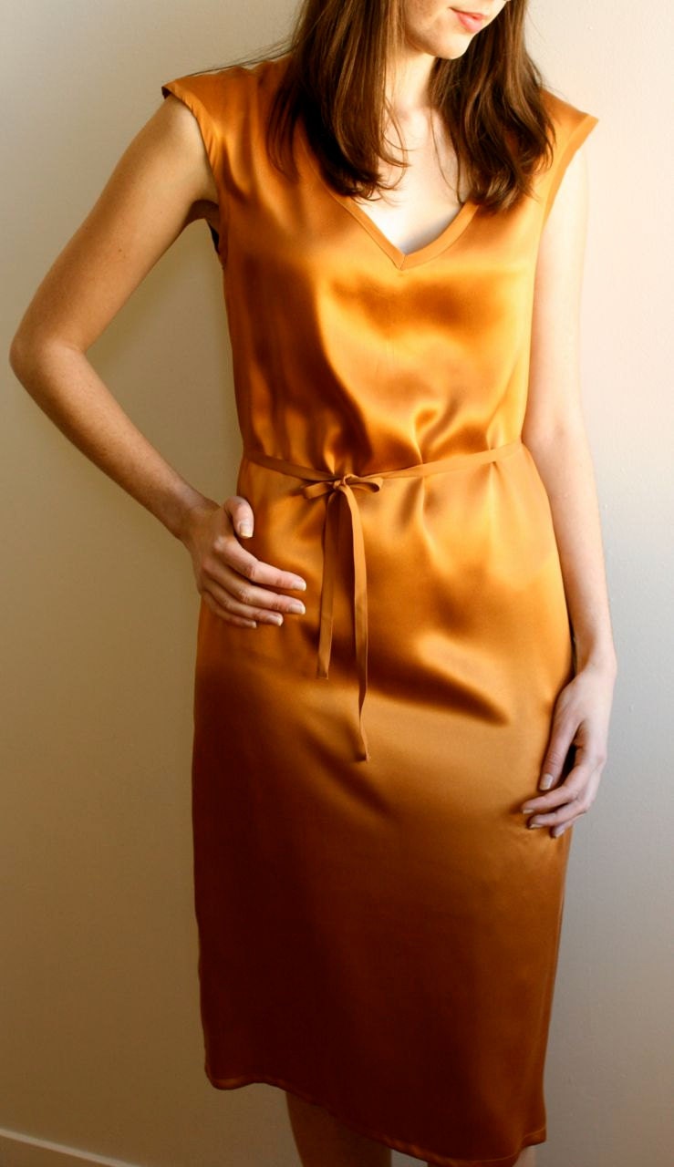 column dress  copper (x-small, small, medium or large)